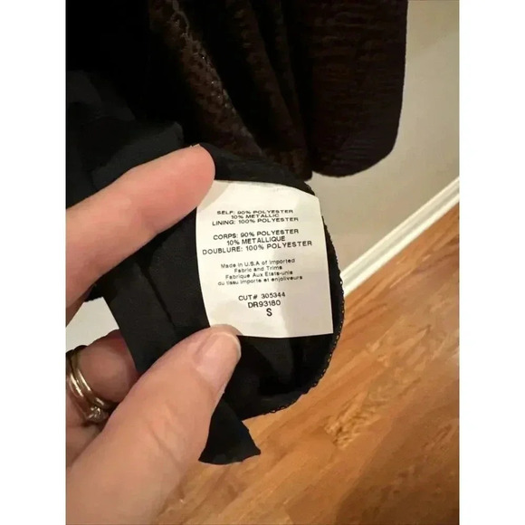 NWT Lush Sleeveless Pleated Metallic Dress Small New Years Eve Party Dress - Picture 6 of 9